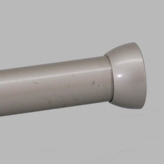 wandrozet gordijnroede 28 mm champagne metaal 2 stuks