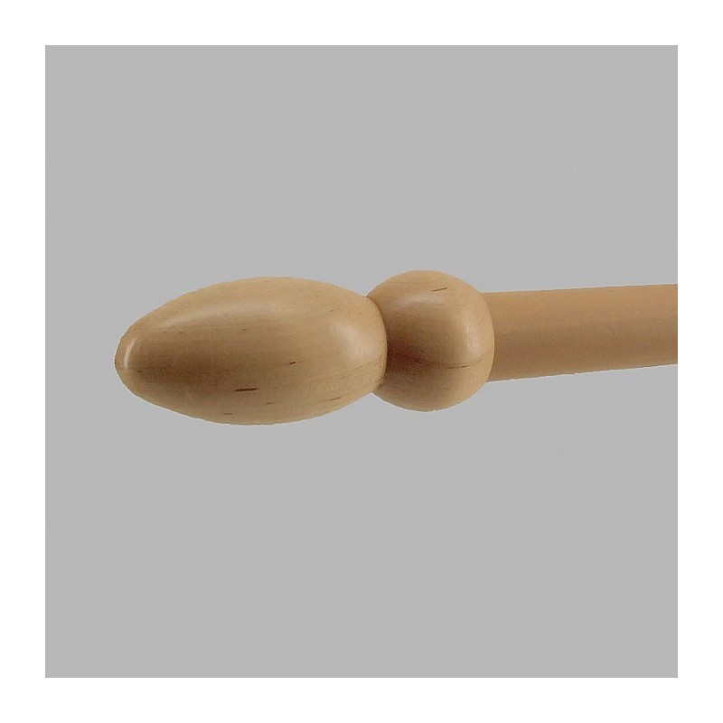 eindknop apart beuken hout gordijnroede 28 mm