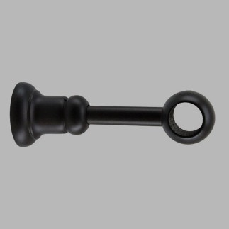 Wall brackets closed Wood Wenge curtain rod 28 mm 1 oiece