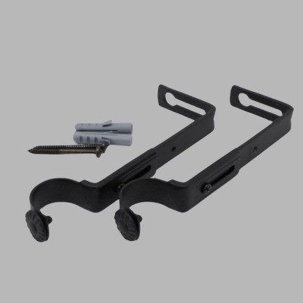 Tige de support mural 28mm noir metal 14-17 cm