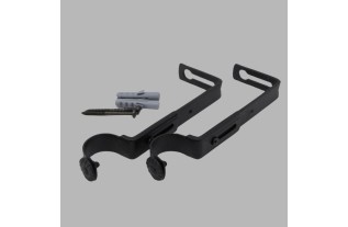 Wall support rod 28mm black metal 14-17 cm