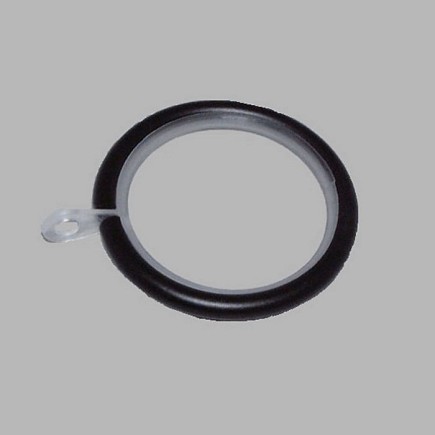 Anneaux tringle à rideau 28 mm couleur noir  metal 41x 55 mm 6 pcs