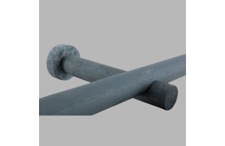 Wall Mount brackets wood limestone grey curtain rod 28 mm 2 pcs