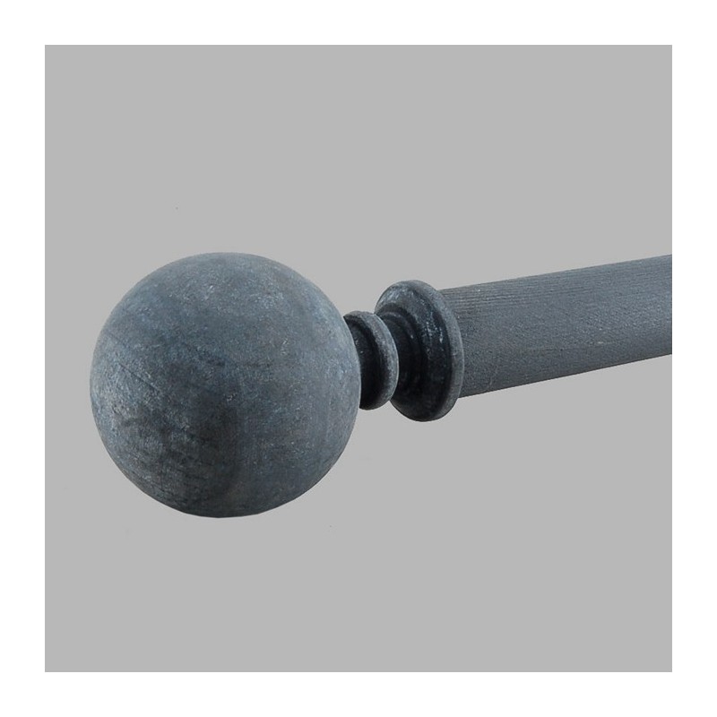 Embout en bois Bell gris calcaire tringle à rideaux 28 mm Embout en bois Bell gris calcaire tringle à rideaux 28 mm