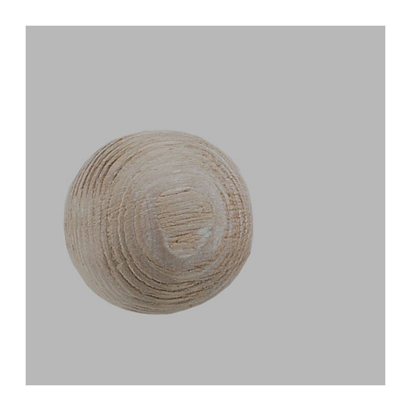 Finial of wood ball Vintage curtain rod 28 mm 2 pcs