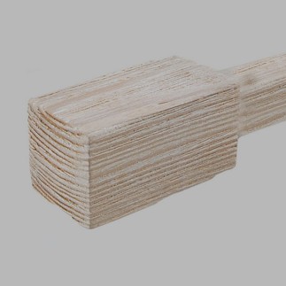 eindknop hout blok Vintage gordijnroede 28 mm 70 mm 2 stuks