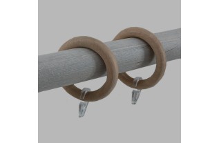 curtain rod rings of wood Vintage 55 x 40 mm 6 pcs