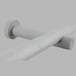 Support bois ouvert couleur Argile tringle à rideaux 28 mm 2 pcs