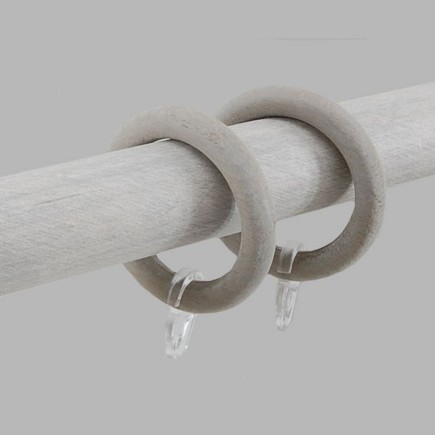 anneaux tringle à rideaux bois couleur Argile 55 x 40 mm 6 pcs