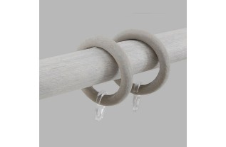 curtain rod rings of wood color Clay 55 x 40 mm 6 pcs