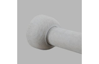 Wall Mount brackets wood color Clay curtain rod 28 mm 2 pcs