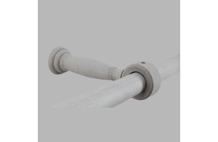 Support mural/plafond fermé couleur Argile tringle à rideaux 28 mm 2 pcs