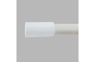 Embout bois ronde brillance blanc tringle à rideaux 28 mm 2 pc