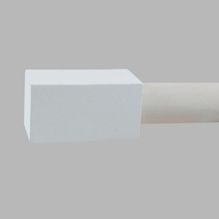 Finial wood Block high-gloss white curtain rod 28 mm 70 mm 2 pcs