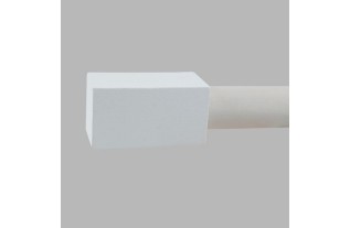 Embout en bois Bloc brillance blanc tringle à rideaux 28 mm 2 pc