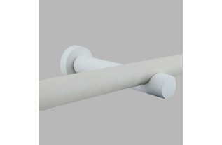 Wall Mount brackets wood highgloss white curtain rod 28 mm 2 pcs