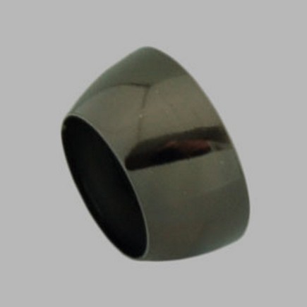 wandrozet gordijnroede 28 mm kleur nikkel zwart 2 stuks