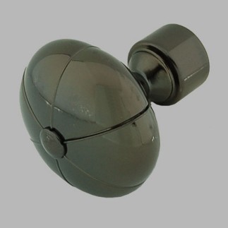 finials pumpkin curtain rod 28 mm black nickel 2 pcs