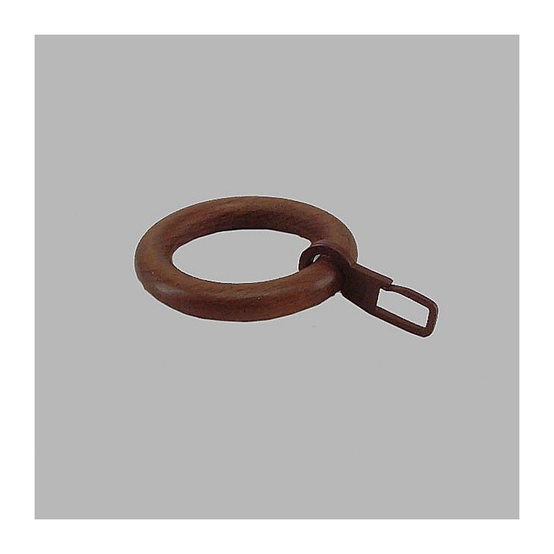anneaux de rideaux en bois noyer 55 mm  10 pcs