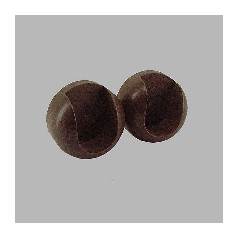 gordijnsteun in de dag eiken hout 28 mm afgerond