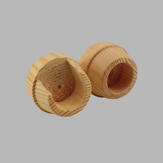 Wandsteun in de dag kiefer naturel hout 28 mm