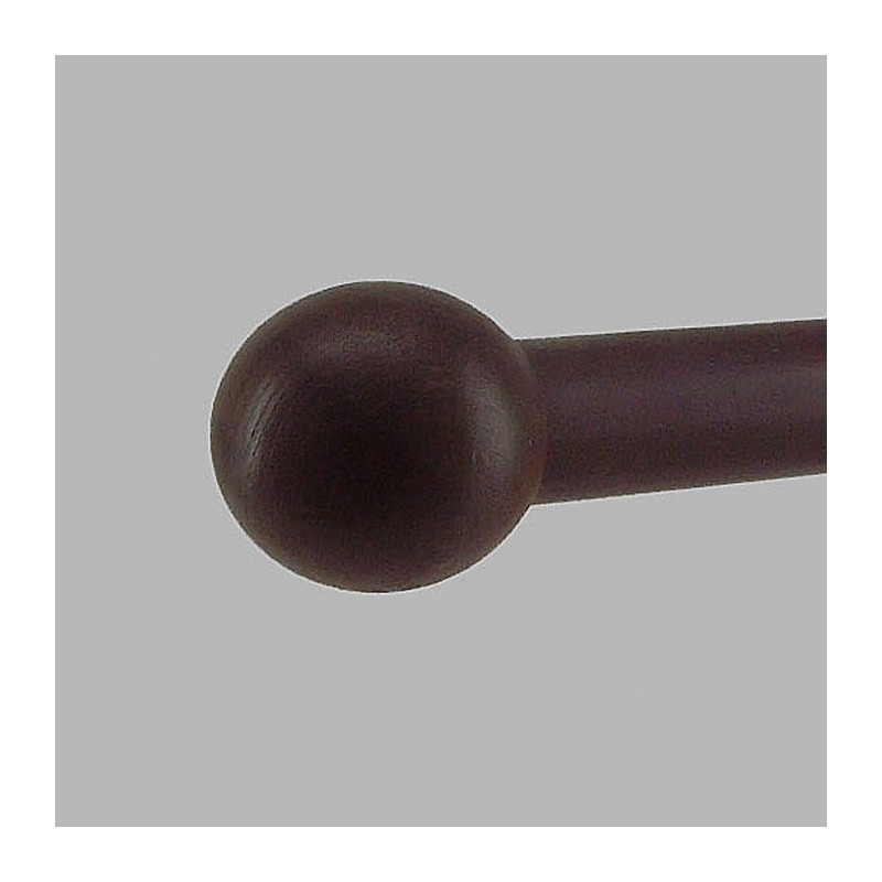 finial sphere walnut wood curtain rod 28 mm