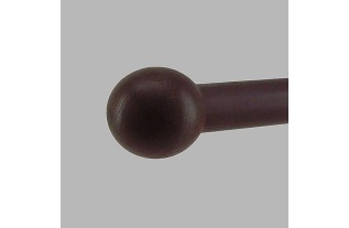 eindknop bol noten hout gordijnroede 28 mm