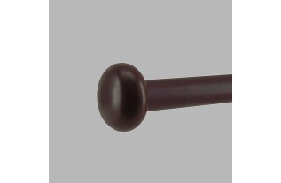 eindknop disk noten hout gordijnroede 28 mm