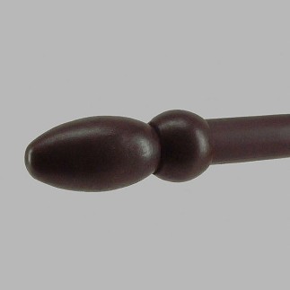 finial disk apart wood curtain rod 28 mm