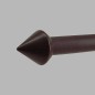 finial mobilia walnut wood curtain rod 28 mm