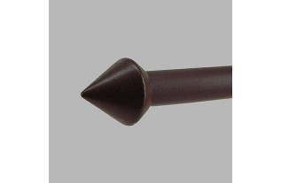 finial mobilia walnut wood curtain rod 28 mm