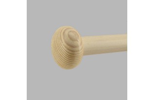 eindknop disk wit gebeitst hout 28 mm