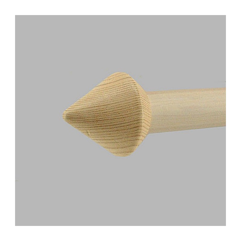 eindknop mobilia wit gebeitst hout 28 mm