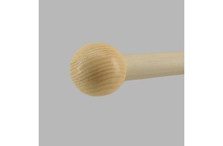 finial sphere white stained wood 28 mm