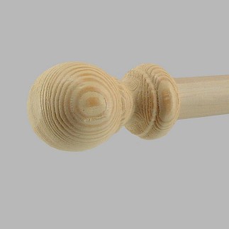 finial disk globus white stained wood 28 mm