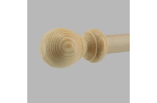 embouts globus bois teinté blanc 28 mm