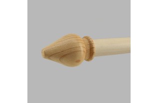 finial disk water drop white stained wood 28 mm