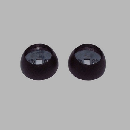 brackets rosette curtain rod 28 mm color black metal 2 pieces