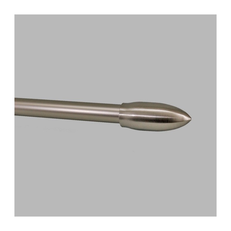 eindknoppen pauk chroom mat gordijnroede 28 mm 2 stks