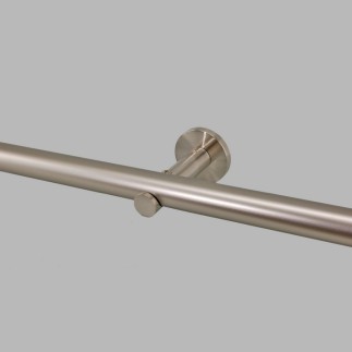 brackets lay on curtain rod 28 mm chrome matt 9 cm