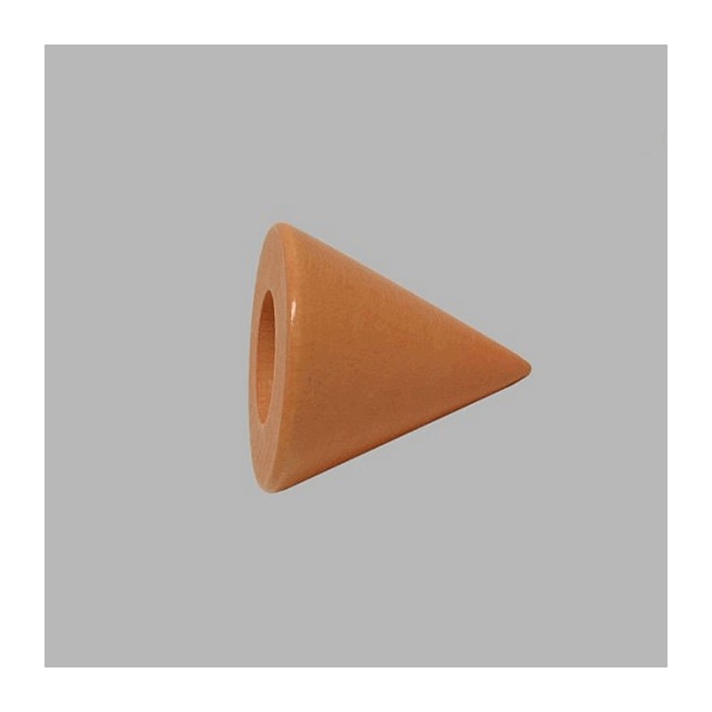 eindknop punt hout gordijnroede 28 mm lengte 7 cm