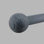eindknop hout streep bal kalk grijs gordijnroede 28 mm 50 mm