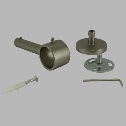 muur of plafondsteun 28 mm chroom mat lengte 11 cm per stuk