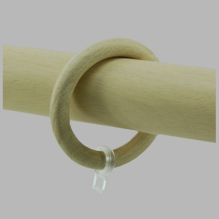 curtain rod rings of wood naturel  55 x 40 mm 5 pcs