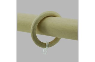 anneaux tringle à rideaux en bois naturel 55 x 40 mm 5 pcs