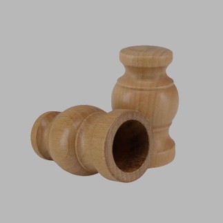 End button 2 pieces natural wood 35 mm
