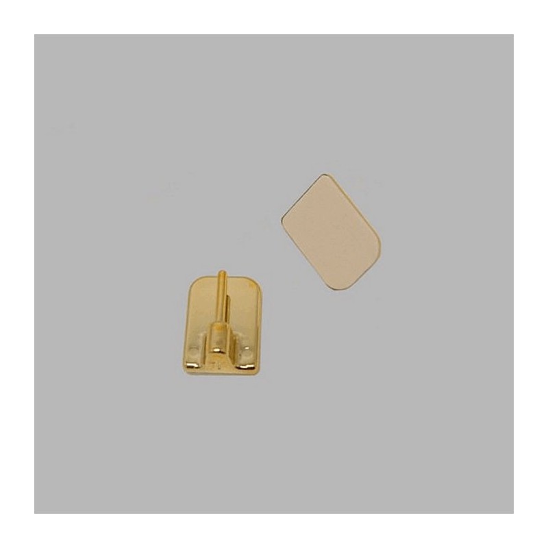 support de vitrage bande adhésive en laiton 2 pcs