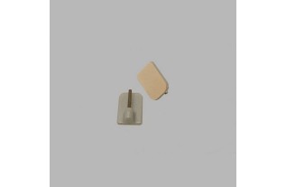 supports vitrage rod adhesive strip grey 2 pcs