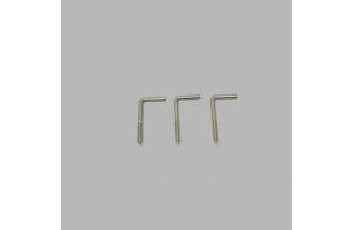 Crochet à visser pour barres de vitrage nickel L 25 mm 20 pieces