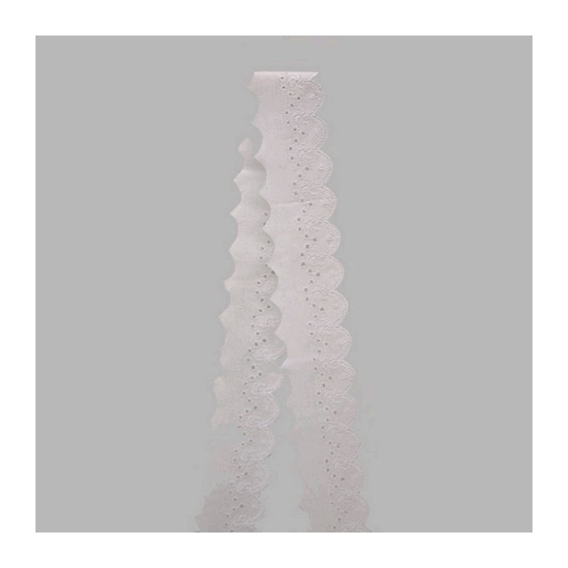 embroidery color white width 55 mm length 6 meters embroidery color white width 55 mm length 6 meters